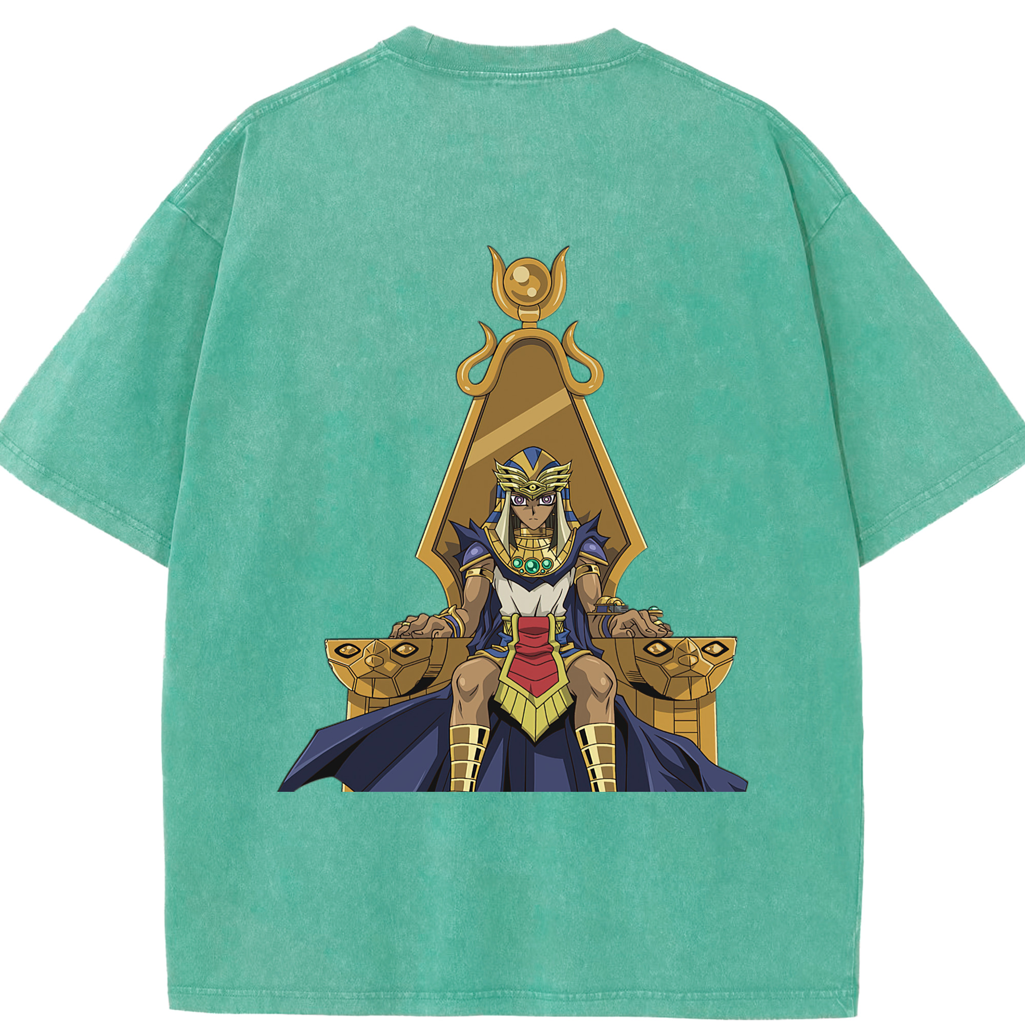 （画像用） 遊☆戯☆王 Yu-Gi-Oh! 綿100% ヴィンテージ風 半袖Tシャツ（背面プリント）